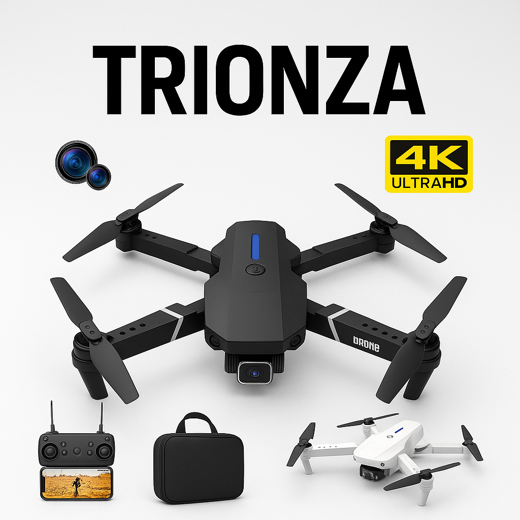 E88 Pro Foldable Quadcopter Drone - WIFI FPV, HD 4K Camera, Altitude Hold
